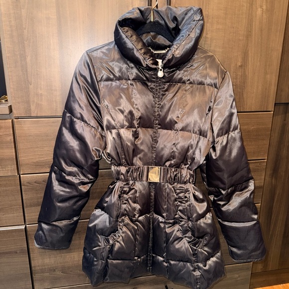 Laundry by Shelli Segal Puffer Jacket with Belt - Black - Picture 11 of 11